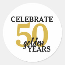 Simples 50º Aniversário Celebre 50 Anos Dourados
