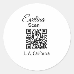 Adesivo Simples adicionar seu nome localidade q r código t