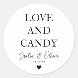 Adesivo Simples AMOR Clássico E Favor de Casamento Cardíac