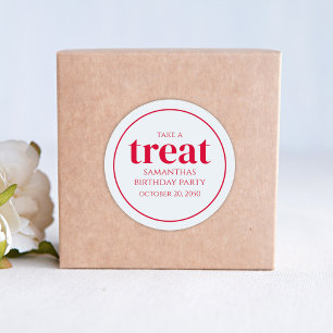 Adesivo Simples Aniversário O Tratado Favorece Cinzas Verm