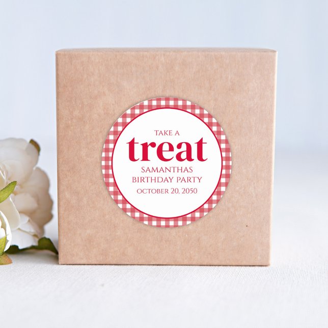 Adesivo Simples Aniversário O Tratado Favorece Moderno Gin (Criador carregado)