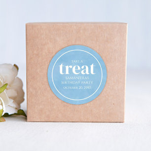 Adesivo Simples Aniversário O Tratado Favorece O Azul Mode