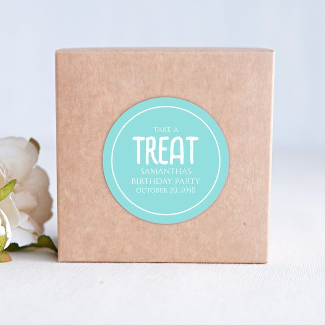 Adesivo Simples Aniversário O Tratado Favorece O Teal De E (Criador carregado)