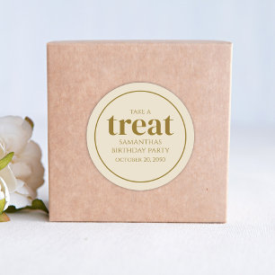 Adesivo Simples Aniversário O Tratado Favorece Um Beige Mo