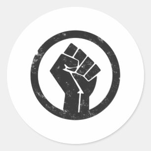 Adesivo Simples Black Life Material Protesto Power Fist Wi