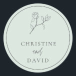 Adesivo Simples Bohemian Wedding Floral Sage<br><div class="desc">Este Simples Casamento Boêmiano Floral,  um selo verde de envelope verde,  é fácil de editar e será excelente para o casamento Boho. Os produtos correspondentes,  incluindo a suíte de convites,  podem ser encontrados na Coleção de Casamentos de Flores Moderna Boêmia em minha loja.</div>