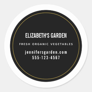 Adesivo Simples business Sticker em fundo preto