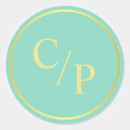 Adesivo Simples Casa e Dourado com Monograma