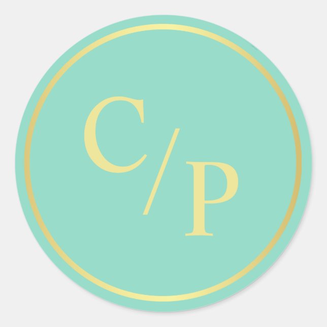 Adesivo Simples Casa e Dourado com Monograma (Frente)