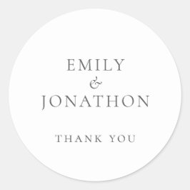 Adesivo Simples Cinza Escrevendo Casamento Obrigado