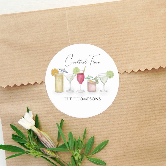 Adesivo Simples Cocktail Bebe Aquarela Brincadeira (Criador carregado)