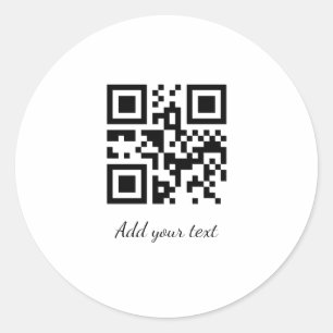 Adesivo simples código QR personalizado adicionar seu nom