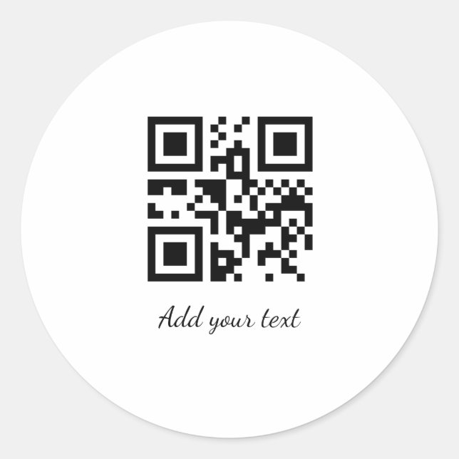Adesivo simples código QR personalizado adicionar seu nome (Frente)