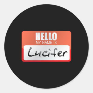 Adesivo Simples Culto Do Diabo Do Halloween Meu Nome É
