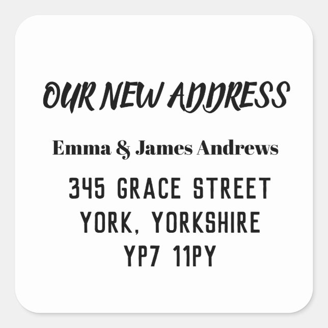 Adesivo Simples de Anúncio Movido Moderno (Frente)