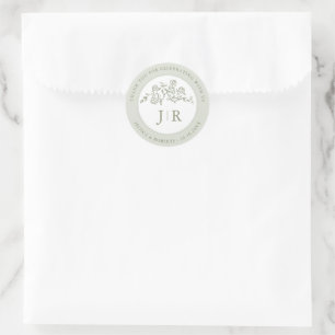 Adesivo Simples Delicado Casamento De Eterno Floral Obriga