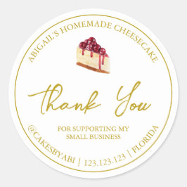 Adesivo Simples Dessert Cheesecake de Sobremesa Homemada O