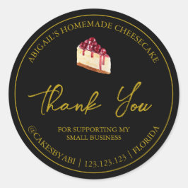 Adesivo Simples Dessert Cheesecake de Sobremesa Homemada O