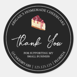 Adesivo Simples Dessert Cheesecake de Sobremesa Homemada O