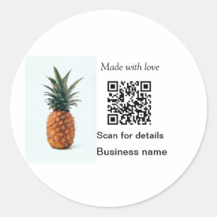 Adesivo Simples detalhes de negócios de código q r de frut