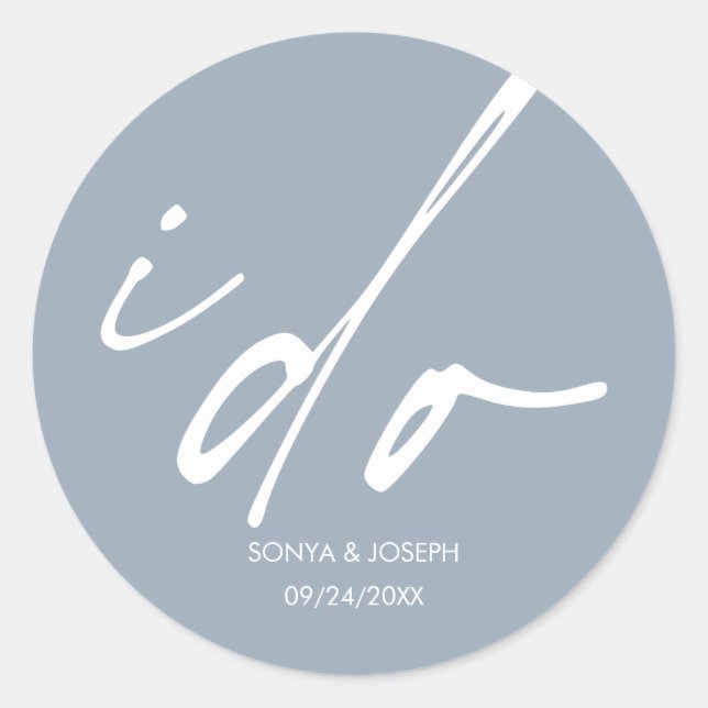 Adesivo Simples Dia do Casamento (Frente)