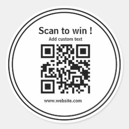 adesivo simples do curl de código qr personalizado