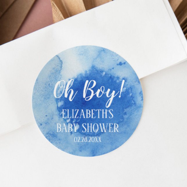 Adesivo Simples e Bonita Cores de Água Bloom Oh Boy (Criador carregado)