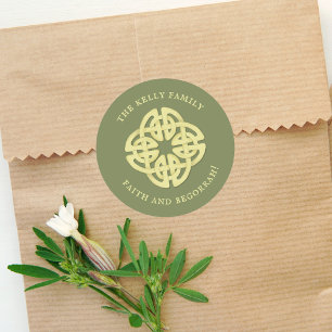 Adesivo Simples e Dourada citação irlandesa e belga