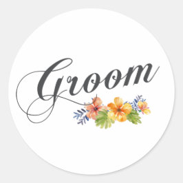 Adesivo Simples e Elegante Groom Floral | Vedante