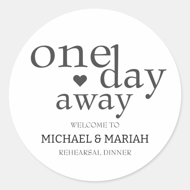 Adesivo Simples e Elegante Jantar da Véspera do Ensaio  (Frente)