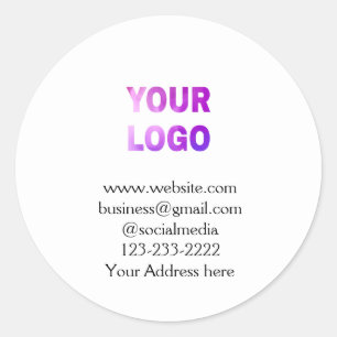 Adesivo simples e mínimo adicione seu logotipo/design aqui