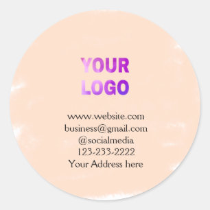 Adesivo simples e mínimo adicione seu logotipo/design aqui