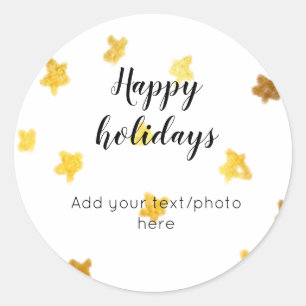 Adesivo simples e mínimo adicione sua foto de texto feriad