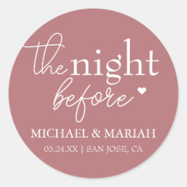 Adesivo Simples Elegante A Noite Antes do Jantar de Rehear