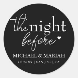Adesivo Simples Elegante A Noite Antes do Jantar de Rehear