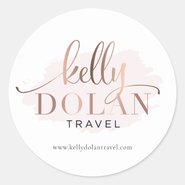 Adesivo Simples Elegante Adicionar Um Logotipo Personaliza (Frente)