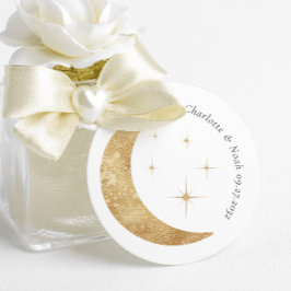 Adesivo Simples Elegante Celestial Dourada Estrelas Casame