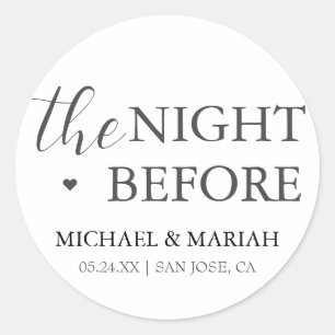 Adesivo Simples Elegante Jantar da Noite Anterior ao Ensai
