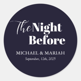 Adesivo Simples Elegante Jantar da Noite Antes da Rehearsa