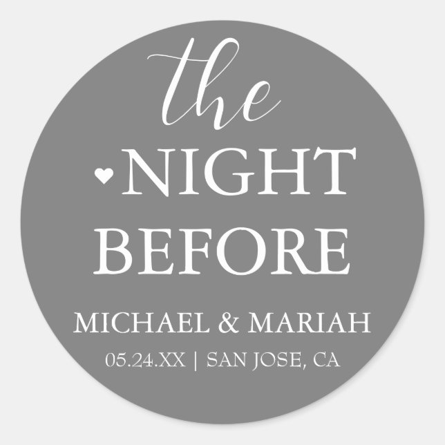 Adesivo Simples Elegante Jantar da Véspera do Ensaio  (Frente)