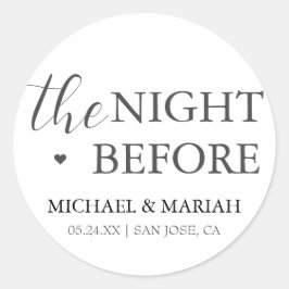 Adesivo Simples Elegante Jantar da Véspera do Ensaio 