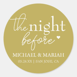 Adesivo Simples Elegante Jantar de Ensaios da Noite Anteri