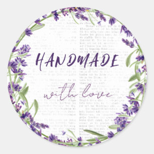 Adesivo Simples Elegante Lavander Frame Feita à Mão com Am