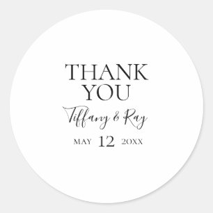 Adesivo Simples Elegante Obrigado A Vestir Favor De Casame