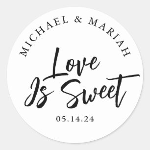 Adesivo Simples Elegante Obrigado Favor De Casamento