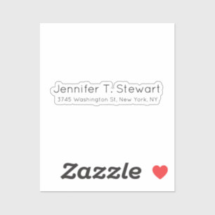 Adesivo Simples elegante profissional branco