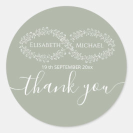 Adesivo Simples elegante romântico do sábio infinito