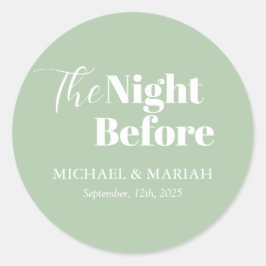 Adesivo Simples Elegantes Jantar de Ensaios da Noite Anter