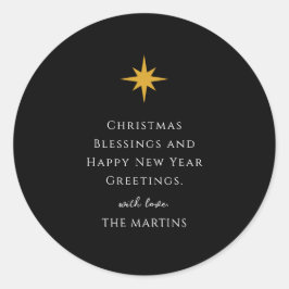 Adesivo Simples Estrela de Natal Personalizada Religiosa