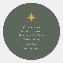 Adesivo Simples Estrela de Natal Personalizada Religiosa